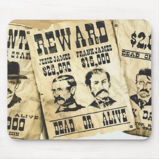 TAPIS DE SOURIS D'AFFICHES RECHERCHÉES (Devant)