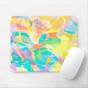 Tapis De Souris Daffodil Pastel Jaune Abstrait