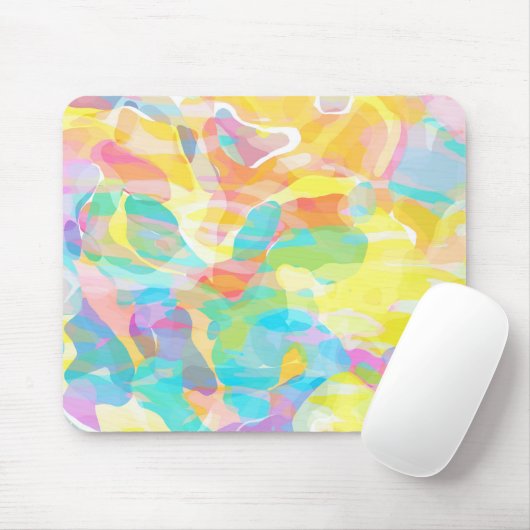 Tapis De Souris Daffodil Pastel Jaune Abstrait (Avec souris)
