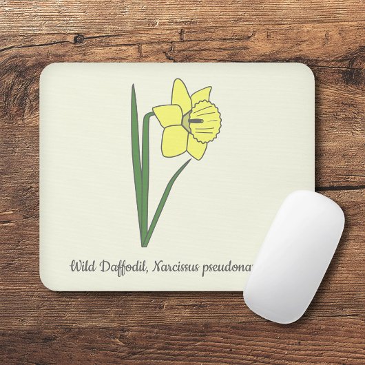 Tapis De Souris Daffodile botanique Pastel Flower