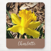 Tapis De Souris Daffodile de printemps jaune dans le jardin Nom pe (Devant)
