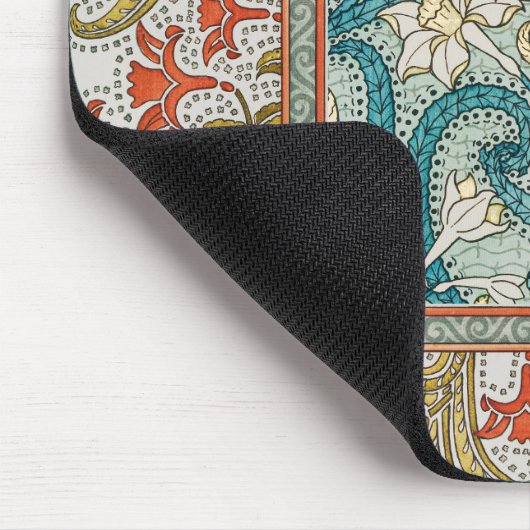 Tapis De Souris Daffodique chintz papier peint à fleurs Art nouvea (Coin)
