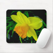 Tapis De Souris Daffodique jaune orange Mousepad (Avec souris)