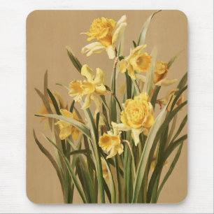 Tapis De Souris Daffodiques vintages Mousepad