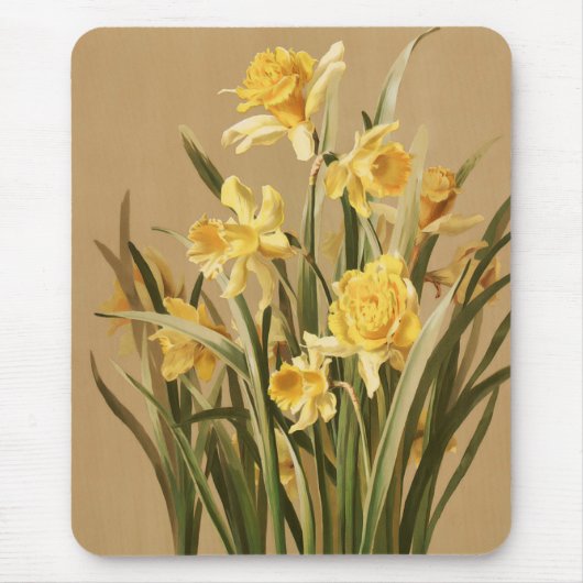 Tapis De Souris Daffodiques vintages Mousepad (Devant)