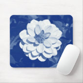 Tapis De Souris Dahlia - Cyanotype numérique (Avec souris)