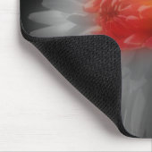 Tapis De Souris Dahlia Gros Fleur Noir Blanc Mousepad (Coin)