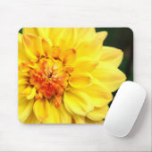 Tapis De Souris Dahlia Mousepad jaune (Avec souris)