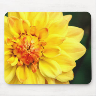Tapis De Souris Dahlia Mousepad jaune