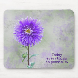 Tapis De Souris Dahlia Violet Aquarelle