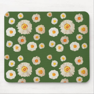 Tapis De Souris Daisis Dessin Mousepad, motif de marguerite