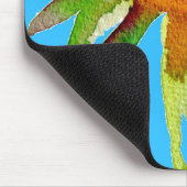 Tapis De Souris Daisy Blue Modern Art fleur (Coin)