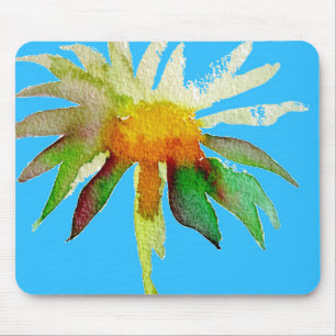 Tapis De Souris Daisy Blue Modern Art fleur