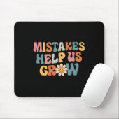 Tapis De Souris Daisy Croissance Positive Mindset Retro Enseignant (Avec souris)