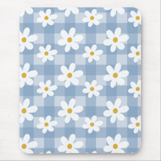 Tapis De Souris Daisy Days Mousepad - En vichy Bleu