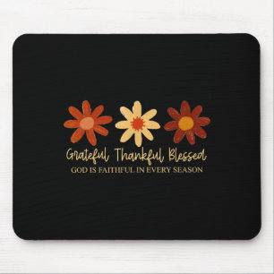 Tapis De Souris Daisy Floral Grateful Merci Dieu Est Fait