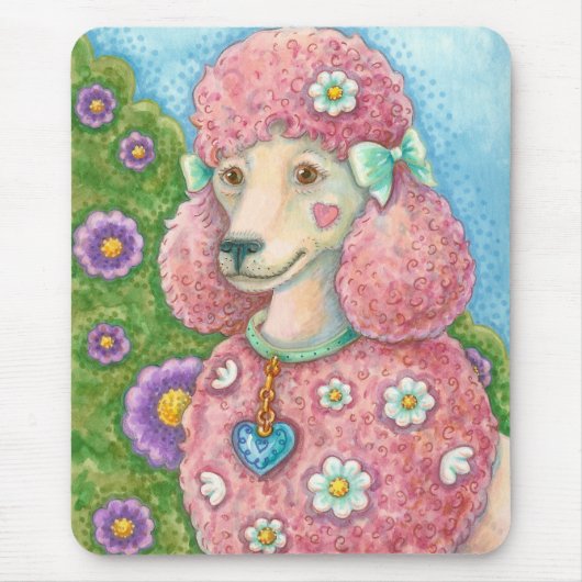 Tapis De Souris DAISY Le français Pink Poodle MOUSE PAD (Devant)