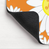 Tapis De Souris Daisy Monogram Orange Blanc et Jaune (Coin)
