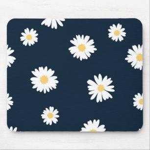 Tapis De Souris Daisy On Blue Motif