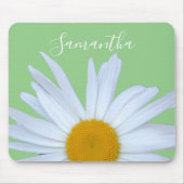 Tapis De Souris Daisy Photo Green Elegant White Script (Devant)