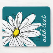 Tapis De Souris Daisy tendance avec bleu et jaune (Devant)