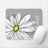Tapis De Souris Daisy tendance avec gris et jaune (Avec souris)