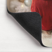 Tapis De Souris Dalmatian Dog Wearing a Red Christmas Sweater (Coin)