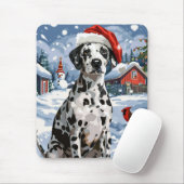 Tapis De Souris Dalmatie Winter Wonderland Noël Joie (Avec souris)