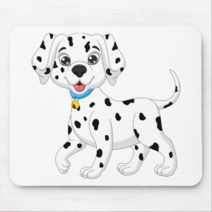 Tapis De Souris Dalmatien de dessin animé Chien de feu mignon Chio