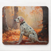 Tapis De Souris Dalmatien en automne Feuilles automne Inspirer (Devant)
