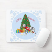 Tapis De Souris Dalmatien Joyeux Noël (Avec souris)