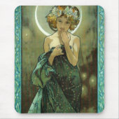 Tapis de souris d'Alphonse Mucha Clair De Lune (Devant)
