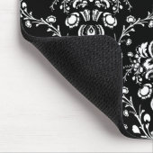 Tapis De Souris Damas noir et blanc (Coin)
