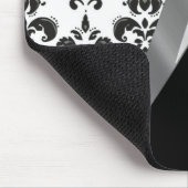 Tapis De Souris Damas noir et blanc (Coin)