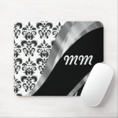 Tapis De Souris Damas noir et blanc (Avec souris)