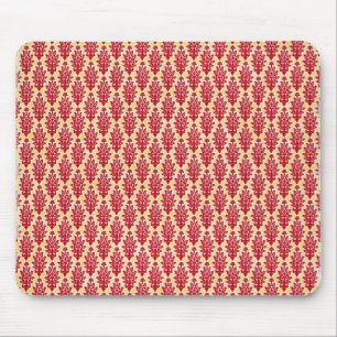 Tapis De Souris damask07-rougejaune ROUGE JAUNE DAMASK MOTIF TEMP