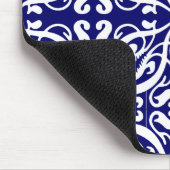 Tapis De Souris DAMASK - Arrière - plan bleu (Coin)