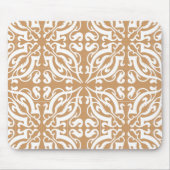Tapis De Souris Damask - Brown clair et blanc (Devant)