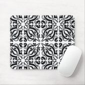 Tapis De Souris DAMASK - Noir et blanc (Avec souris)