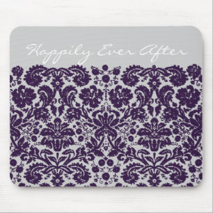 Tapis De Souris Damask Purple Mariage