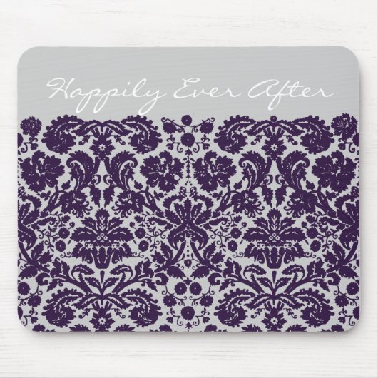 Tapis De Souris Damask Purple Mariage (Devant)