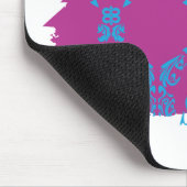 Tapis De Souris Damassé 2 Aqua-Pourpres (Coin)