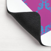 Tapis De Souris Damassé 3 Aqua-Pourpres (Coin)