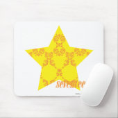 Tapis De Souris Damassé 3 jaune-orange (Avec souris)