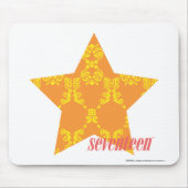 Tapis De Souris Damassé 3 jaune-orange (Devant)