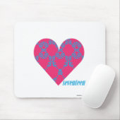 Tapis De Souris Damassé 4 Aqua-Magenta (Avec souris)