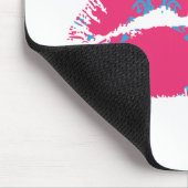 Tapis De Souris Damassé Aqua-Magenta (Coin)