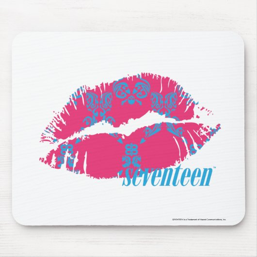 Tapis De Souris Damassé Aqua-Magenta (Devant)