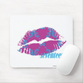 Tapis De Souris Damassé Aqua-Pourpre (Avec souris)