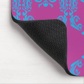 Tapis De Souris Damassé Aqua-Pourpre (Coin)